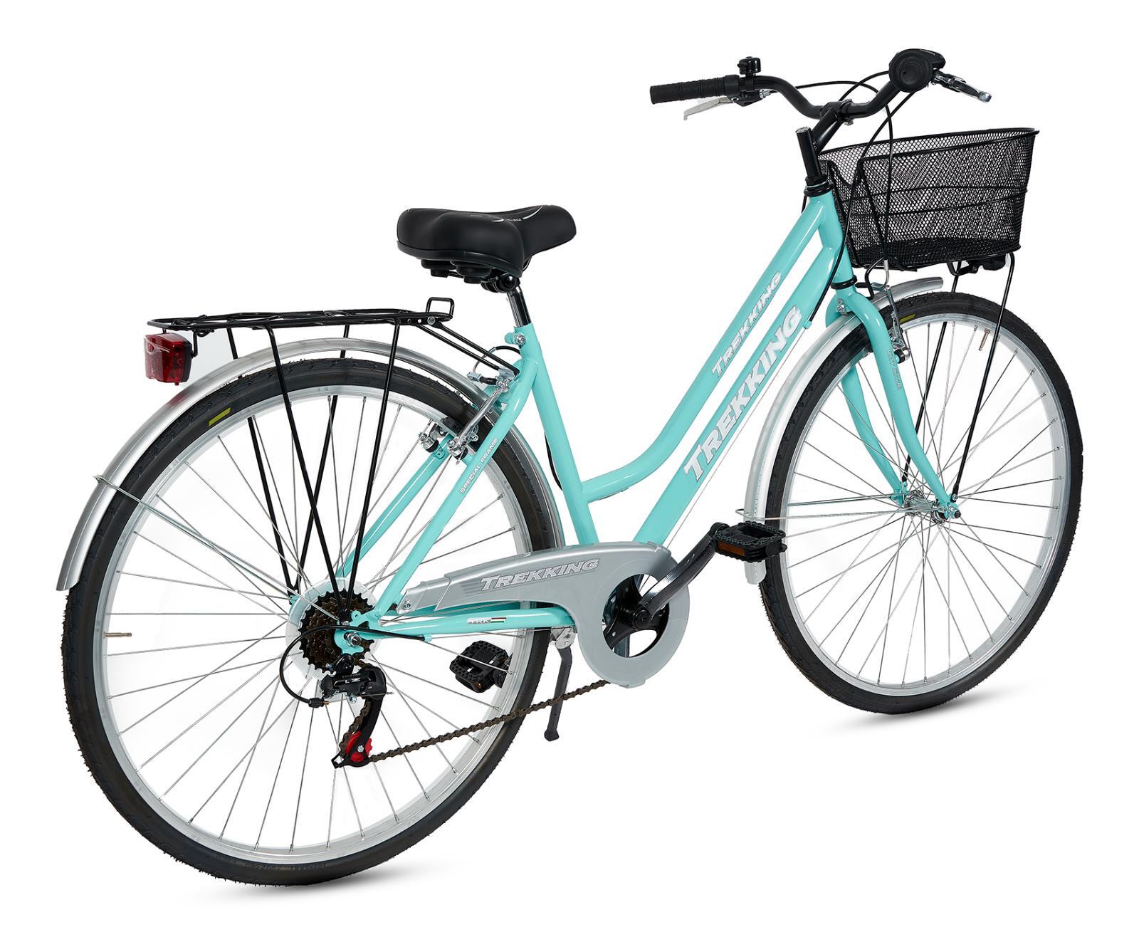 Bicicletta Donna Passeggio Misura 28 Bici Da Città Con Cambio E Cestino Tiffany 4/6