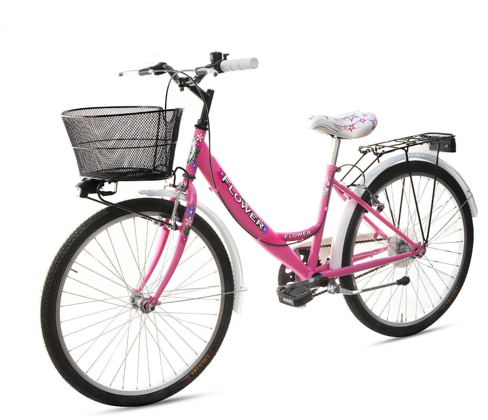 Bici Con Cestino Bicicletta Bambina 24