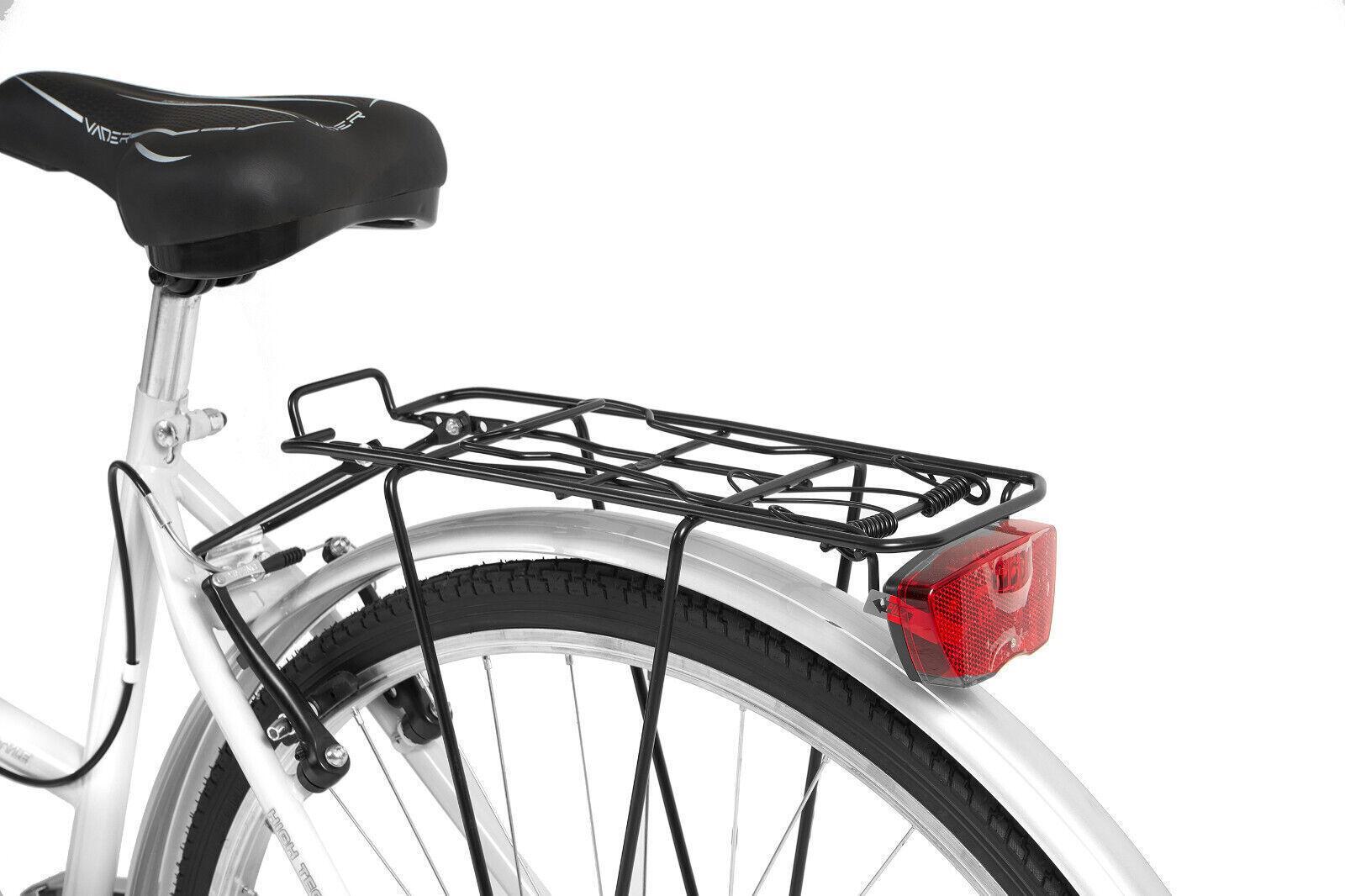 Bicicletta Donna Passeggio Misura 28 Bici Da Città Con Cambio E Cestino Bianca 6/7