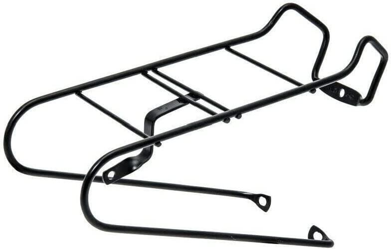 Kit Portacesto Anteriore + Cestino Ovale Nero Per Bici Bicicletta 24/26/28 4/5