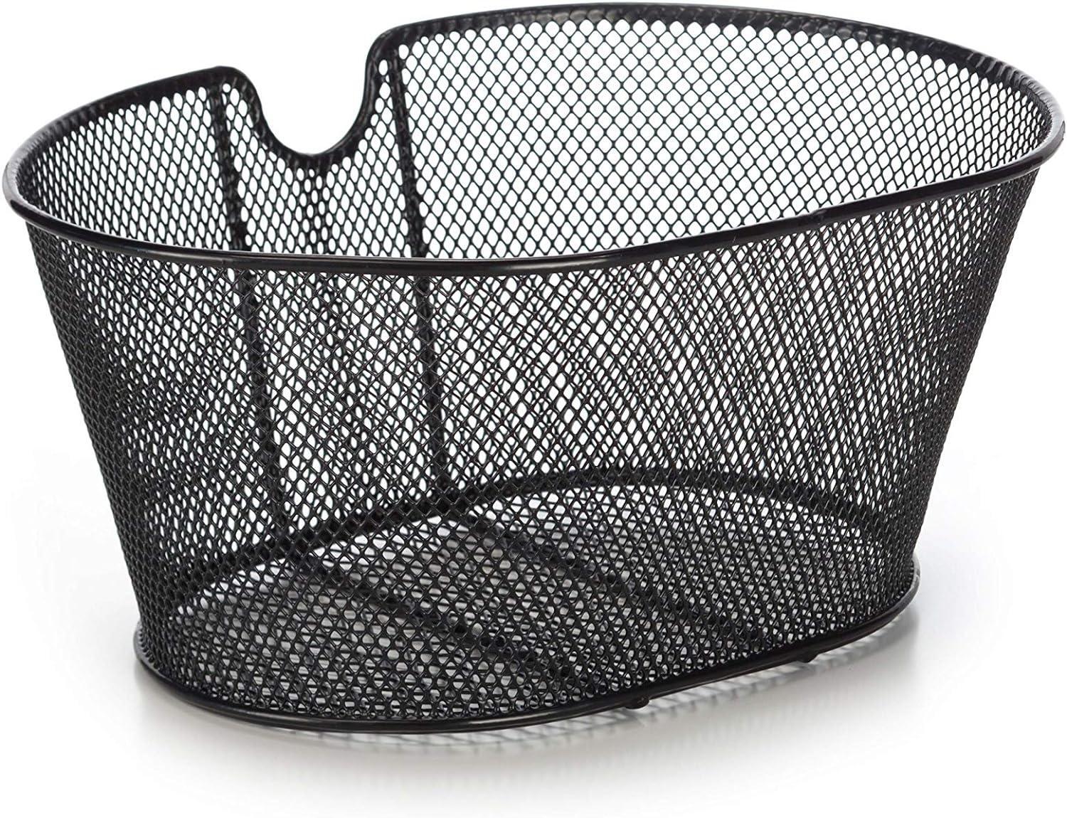 Cestino Anteriore Nero Bici Resistente Unisex + Campanello Classico Bicicletta 2/3