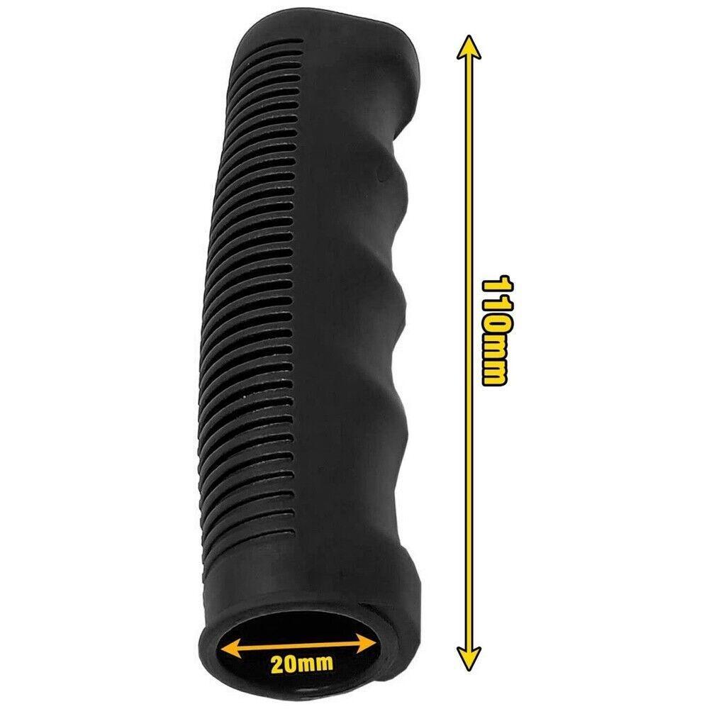 Manubrio In Acciaio + Coppia Di Manopole In Gomma Antiscivolo Nero - Bicicletta 5/7