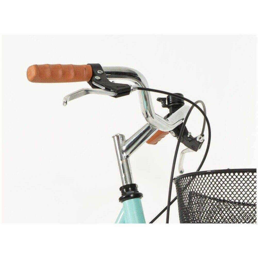 Manubrio In Acciaio + Coppia Di Manopole In Gomma Antiscivolo Nero - Bicicletta 3/7