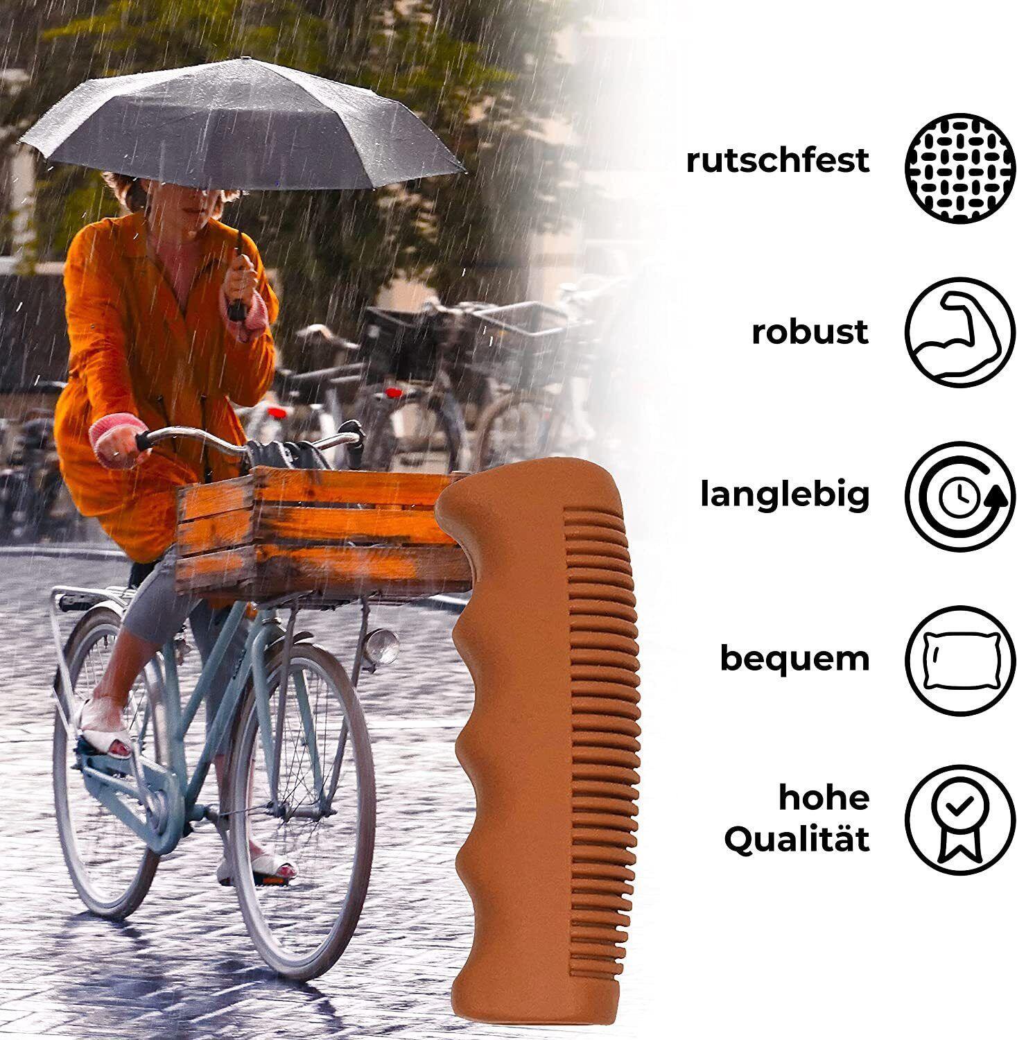 Coppia Manopole Moto Cafe' Racer Marrone - La Ciclomoto - Foto 7