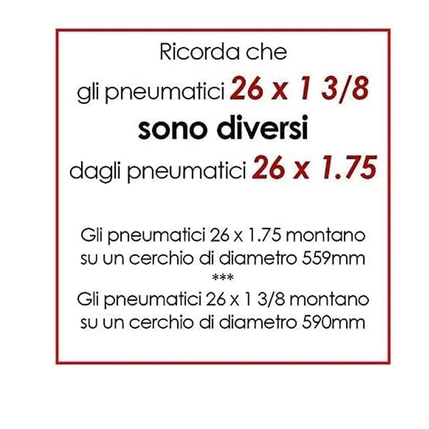 Copertone 26 X 1 3/8 Pneumatico Per Bicicletta  City Bike Olanda Nero In Gomma 2/3
