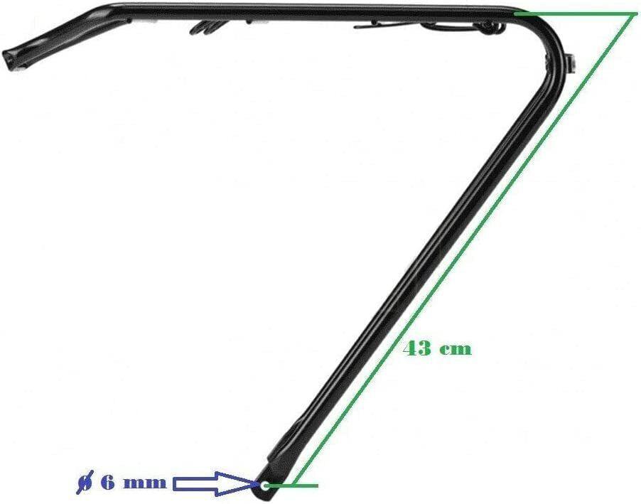 Portapacchi Posteriore Nero Per Bici + Fanalino Luce Led Posteriore 5/5