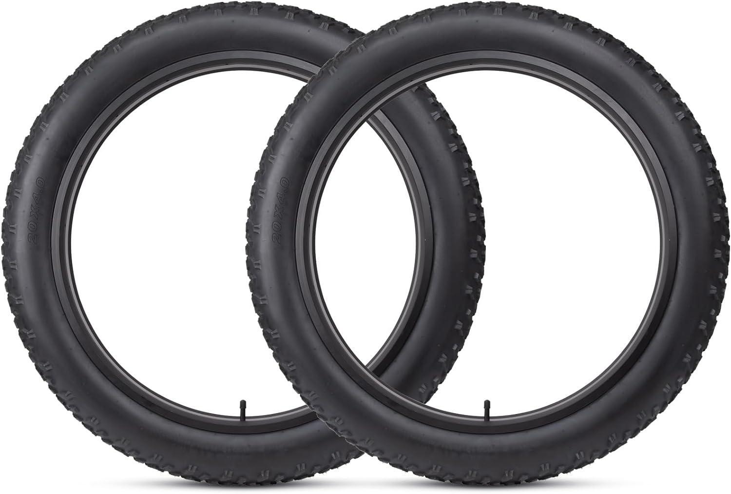 Coppia Copertone Fat Bike Tassellato 20 X 4.0 + Camera D'Aria 2/6