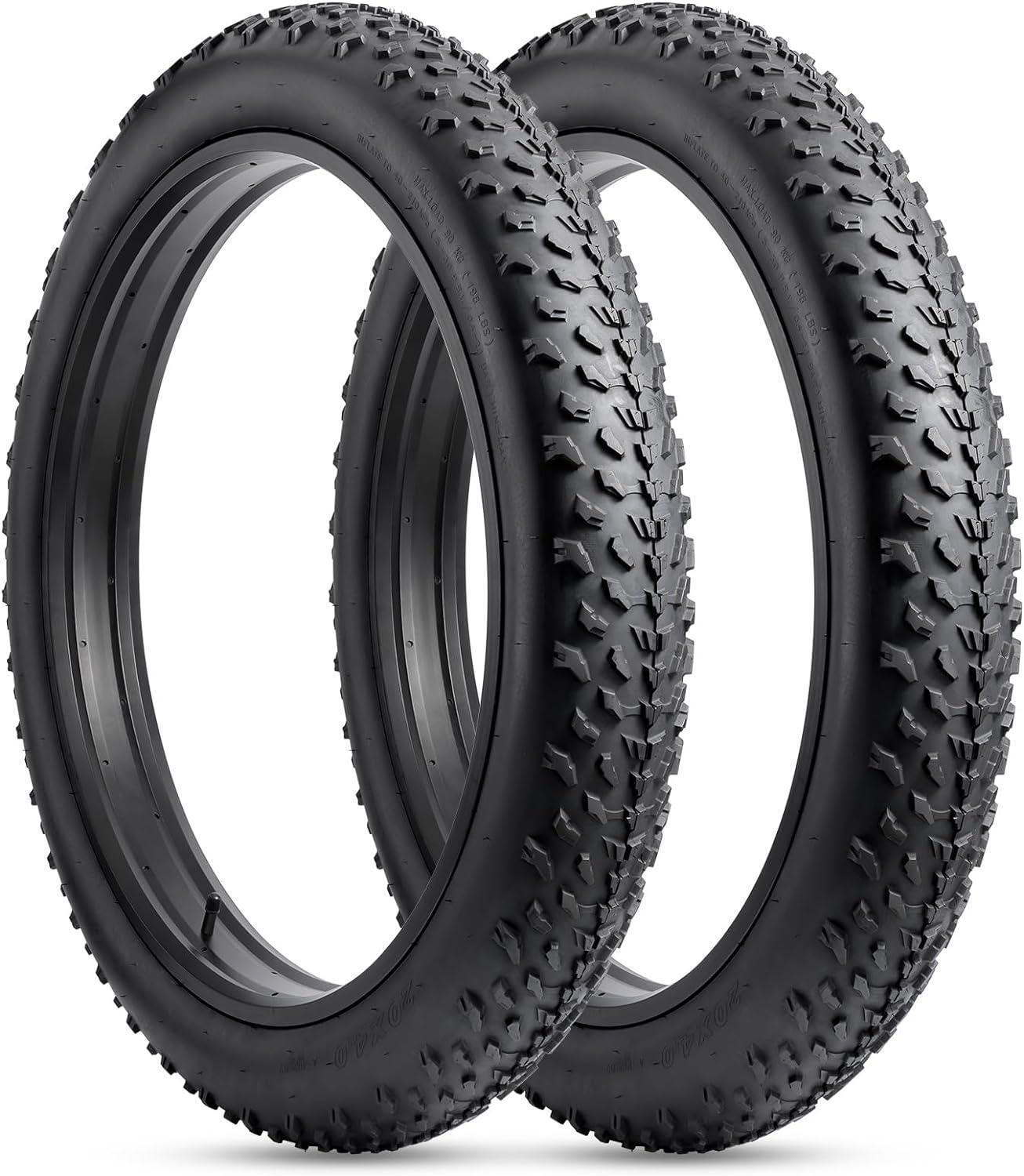Coppia Copertone Fat Bike Tassellato 20 X 4.0 + Camera D'Aria 3/6