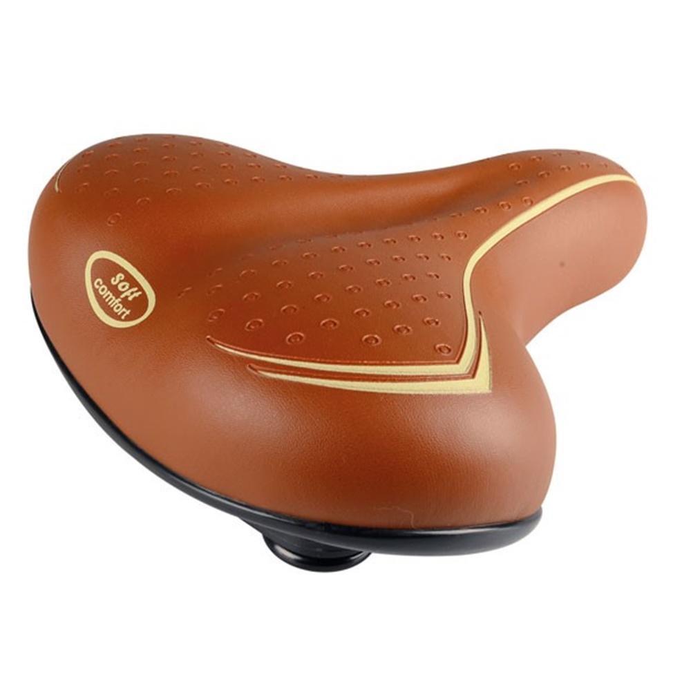Sella Marrone Per Bici City Bike Comoda Completa Di Morsetto + Coppia Manopole 2/7