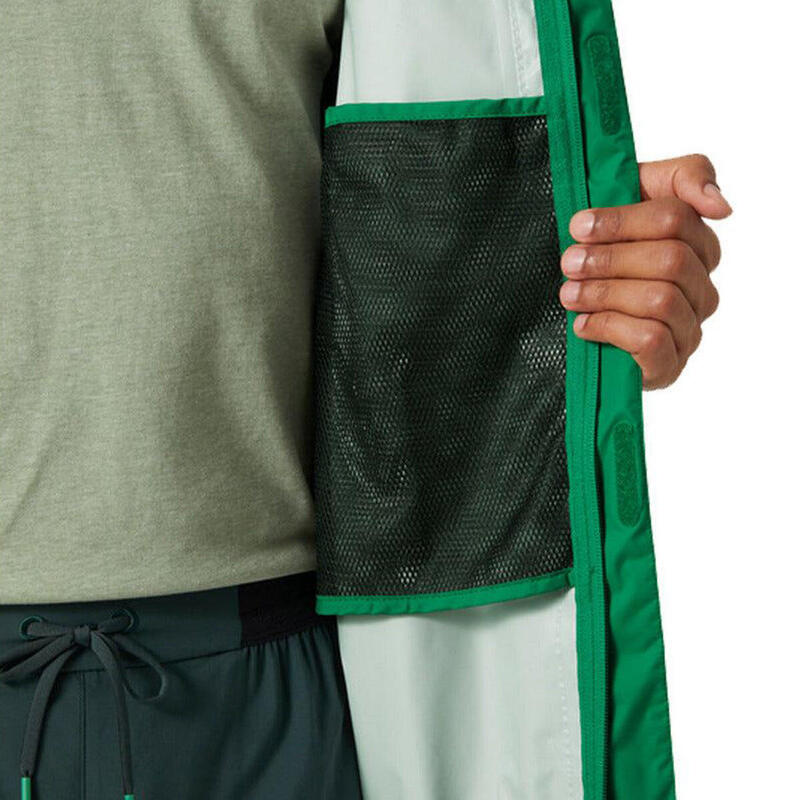 Geacă de munte 62252405 clasică cu glugă verde bărbătească