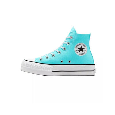 Scarpe Donna Converse Ctas Lift Hi Triple Cyan blu