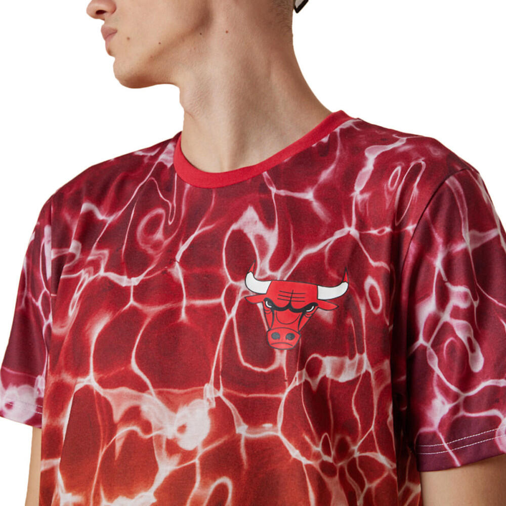 T-Shirt New Era Chicago Bulls NBA Stampa Acqua Colore Ufficiale 4/6