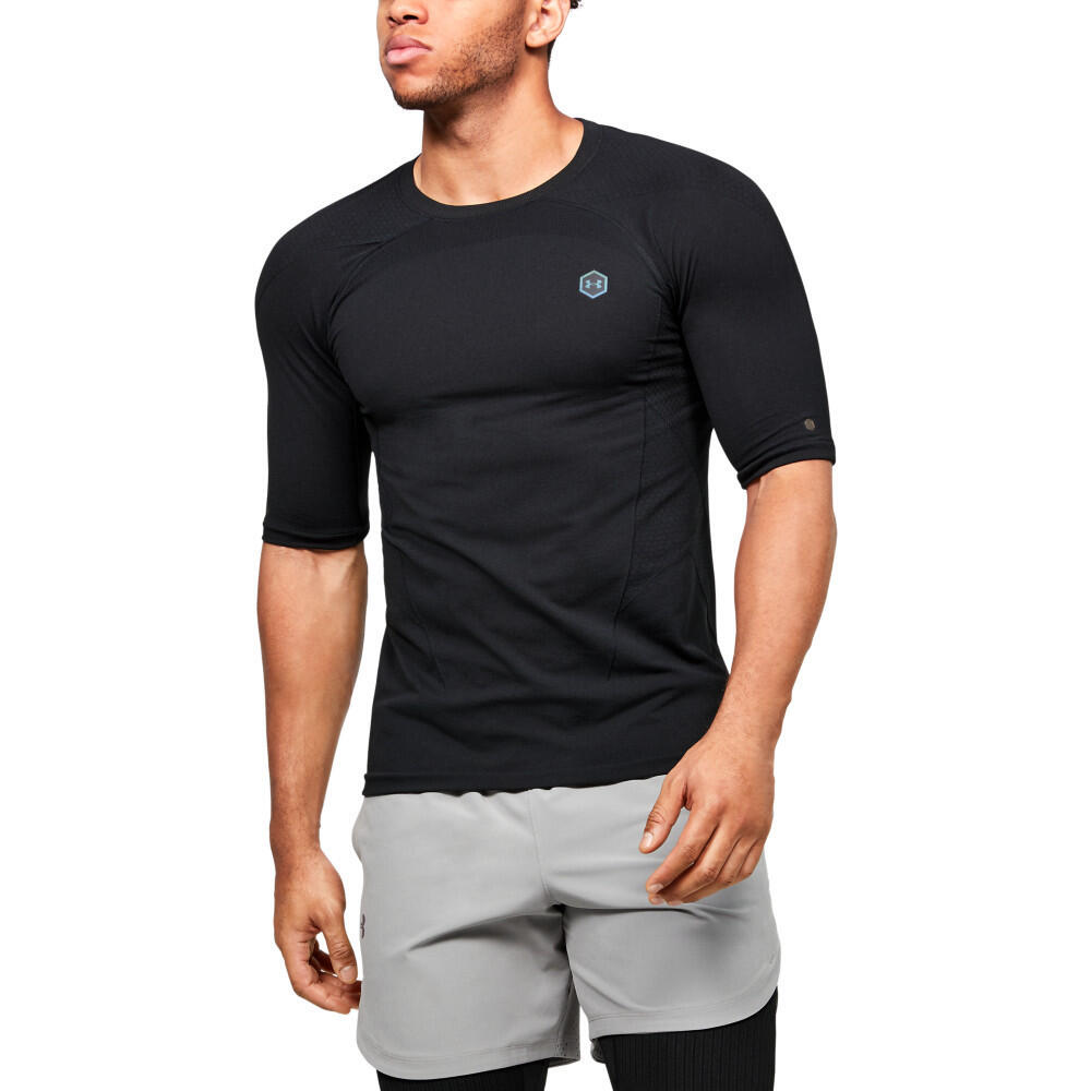 Under Armour - Tee-shirt Under Armour Rush Seamless Compression - T-shirt Manches Courtes - Noir - 44 L - Decathlon