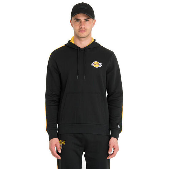 Felpa con cappuccio New Era Los Angeles Lakers a righe
