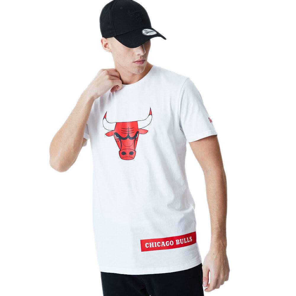 Tee-shirt New Era CHICAGO BULLS BLOCK WORDMARK 1/4