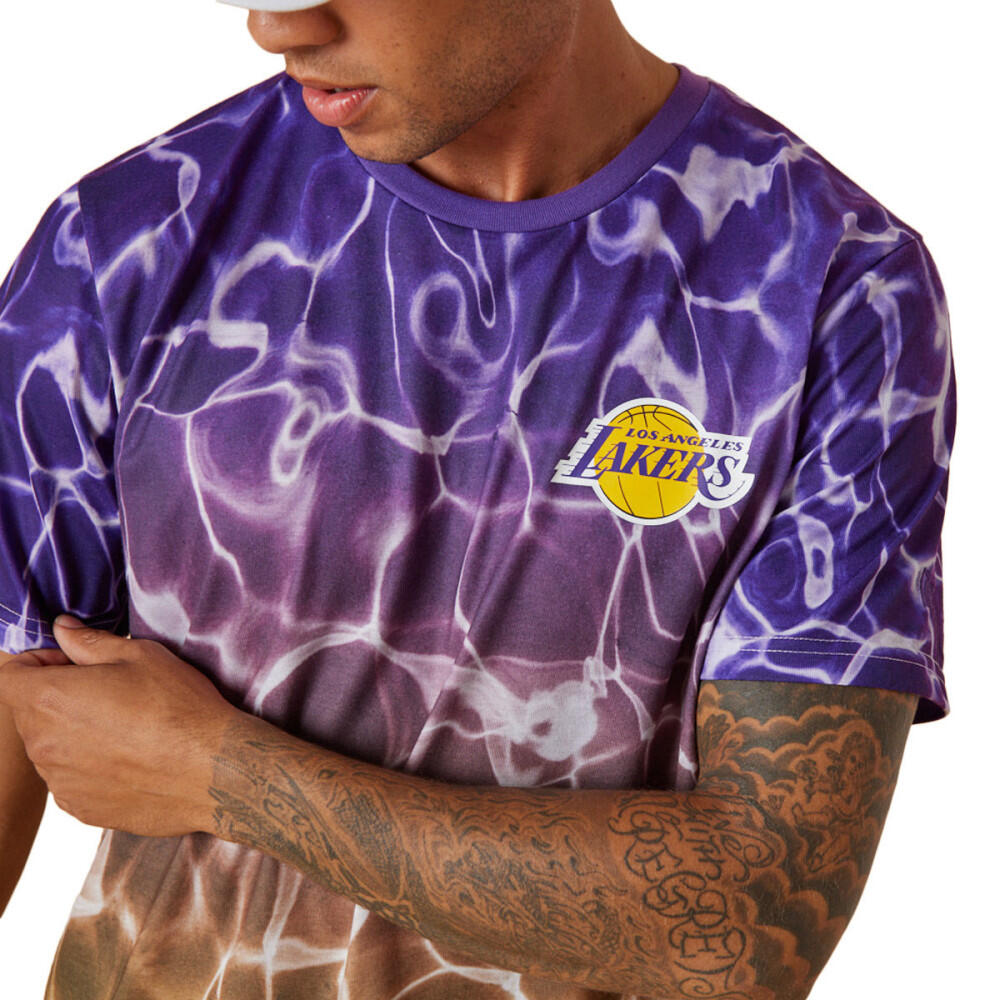 Tee-shirt New Era LA Lakers NBA Team Colour Water Print 5/6