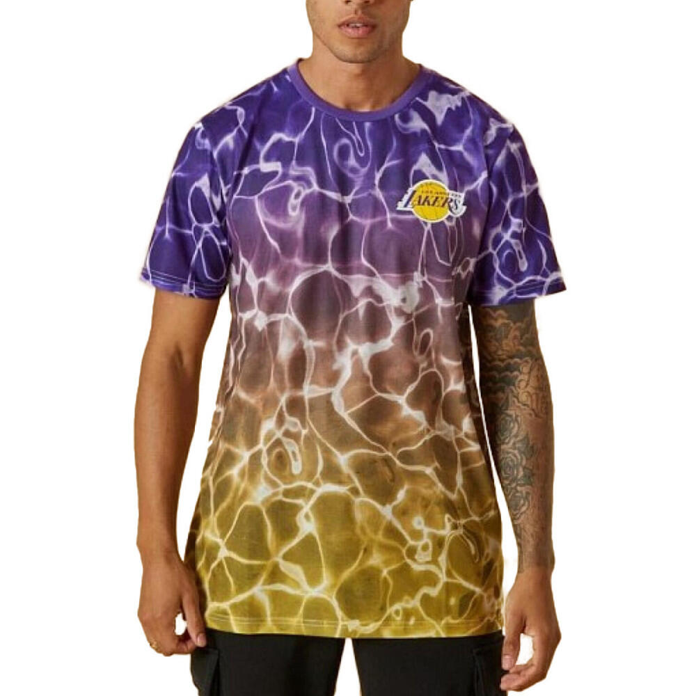 Tee-shirt New Era LA Lakers NBA Team Colour Water Print 2/6