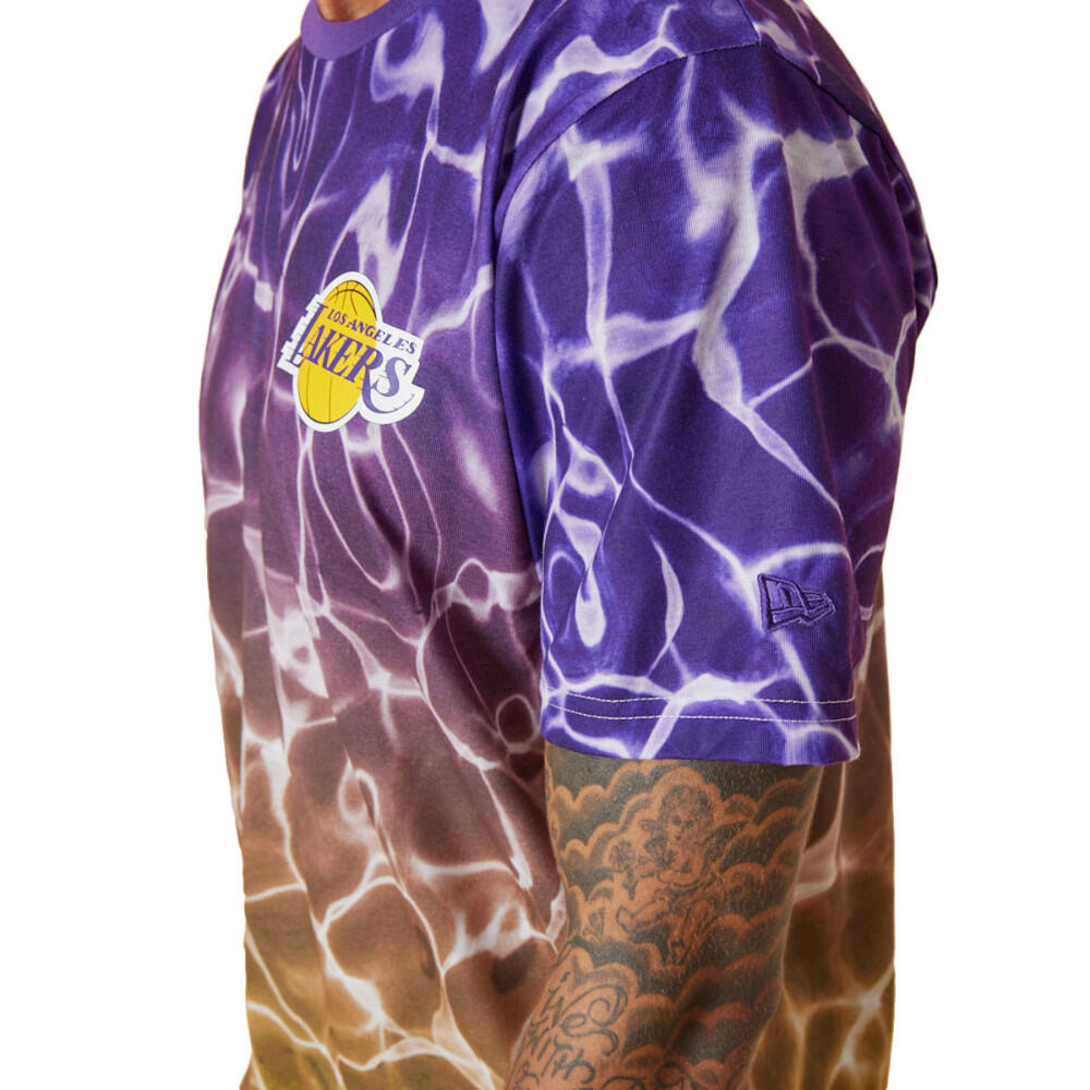 Tee-shirt New Era LA Lakers NBA Team Colour Water Print 4/6