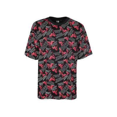 T-shirt da uomo New Era Chicago Bulls NBA All-Over Printed