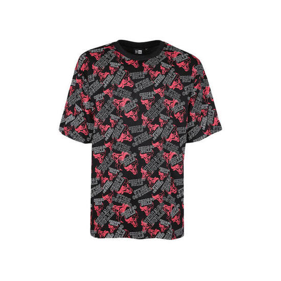 T-shirt da uomo New Era Chicago Bulls NBA All-Over Printed