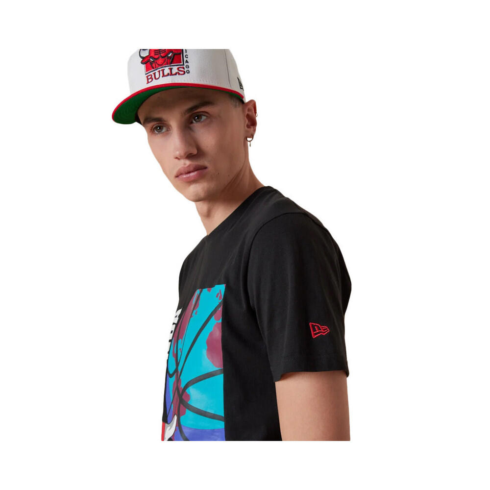 Tee-shirt New Era Chicago Bulls NBA Globe Logo 3/4