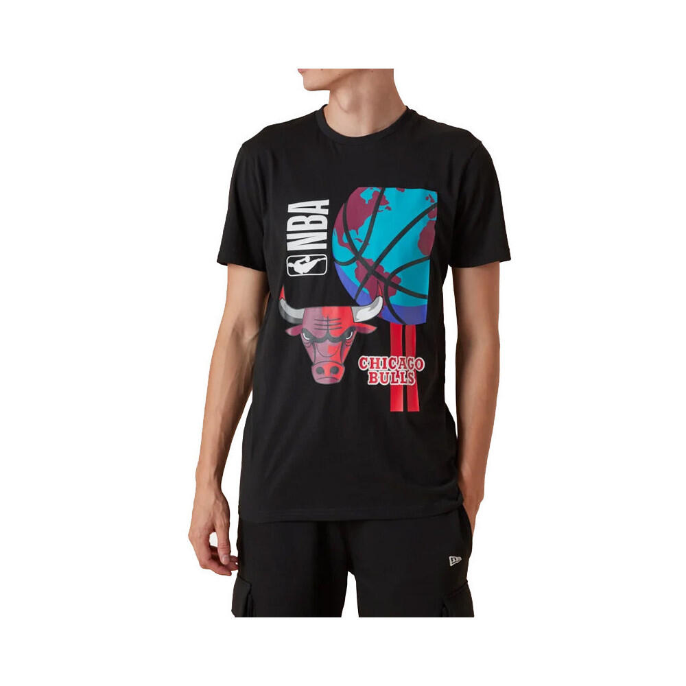 Tee-shirt New Era Chicago Bulls NBA Globe Logo 1/4