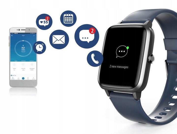 HAMA Smartwatch Fit Watch 4900, Dunkelblau/Grau 3/5