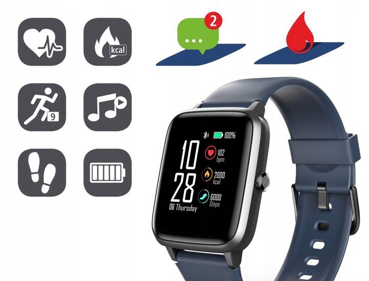 HAMA Smartwatch Fit Watch 4900, Dunkelblau/Grau 5/5
