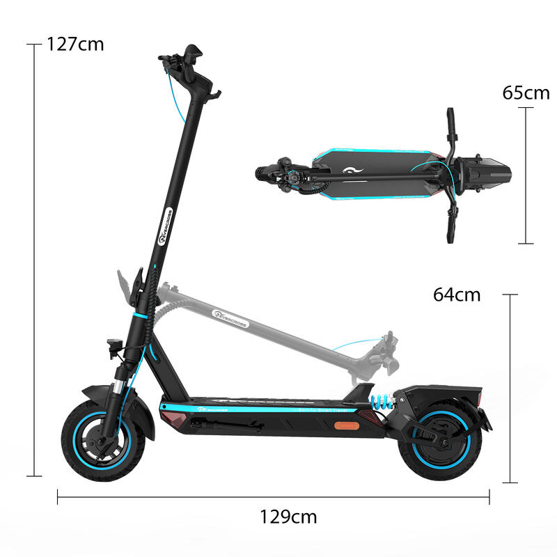 Trottinette Électrique Pliable Adulte  EVERCROSS - A1 Bleu