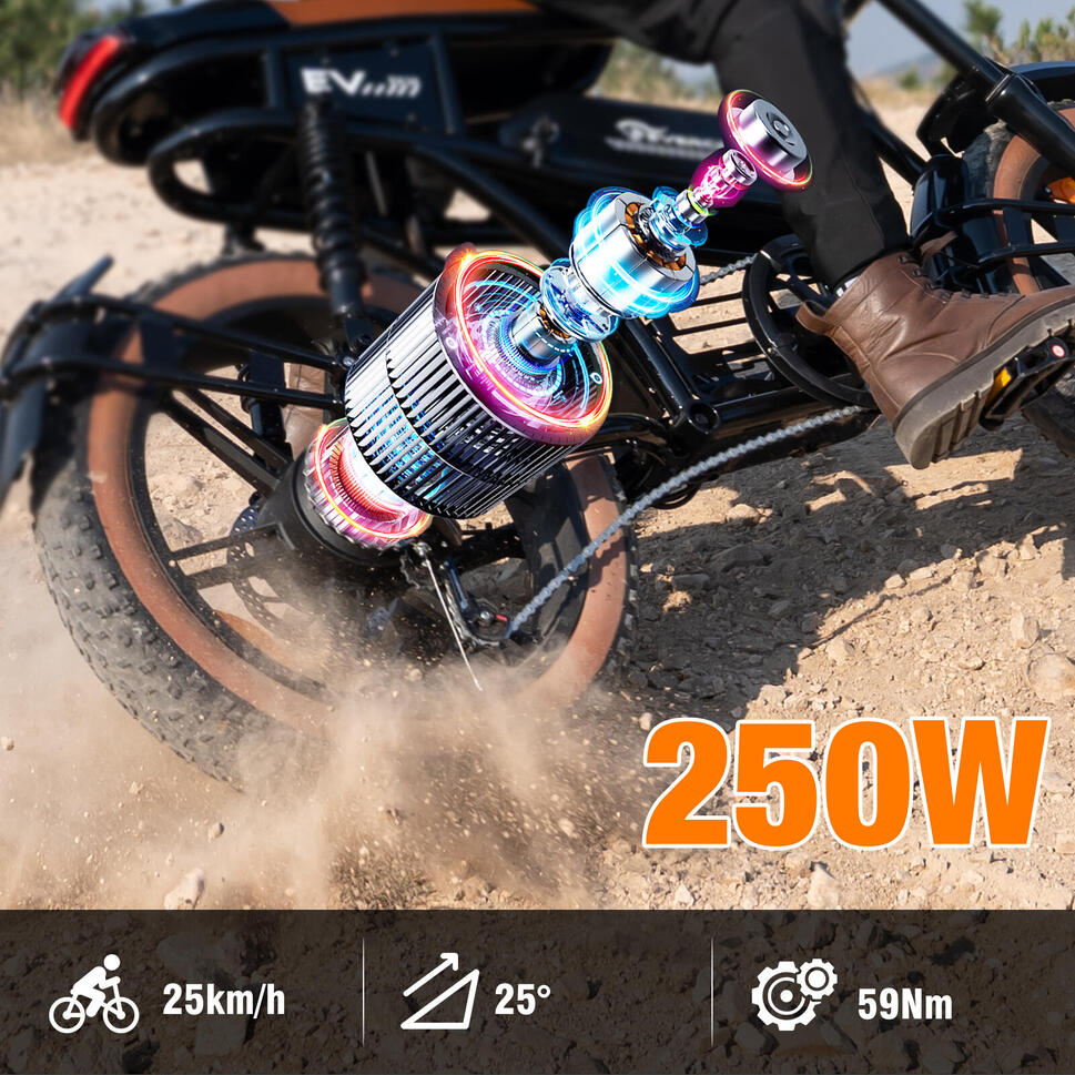 Rower Elektryczny Górski Fatbike 250W-20
