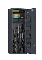 ARMOIRE FORTE MODULABLE POUR FUSILS WT6025 - 18 ARMES - SERRURE À CLÉ
