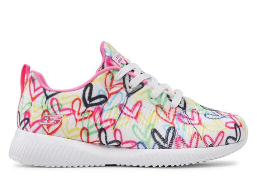 Buty na co dzień damskie SKECHERS UNO BOB SQUAD STARRY zdobienie w serca