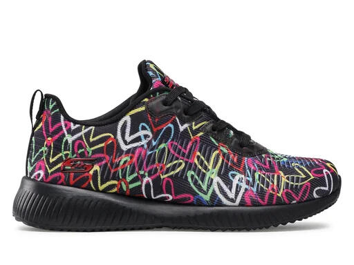 Buty na co dzień damskie SKECHERS UNO BOB SQUAD STARRY zdobienie w serca