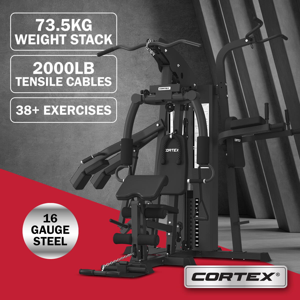 Cortex GS7 Multi Station Multi-Function Home Gym with 73kg Stack