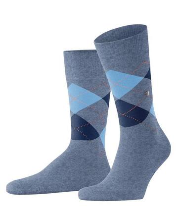 Burlington Herren Socken - King, Baumwolle, Rautenmuster, Logoemblem
