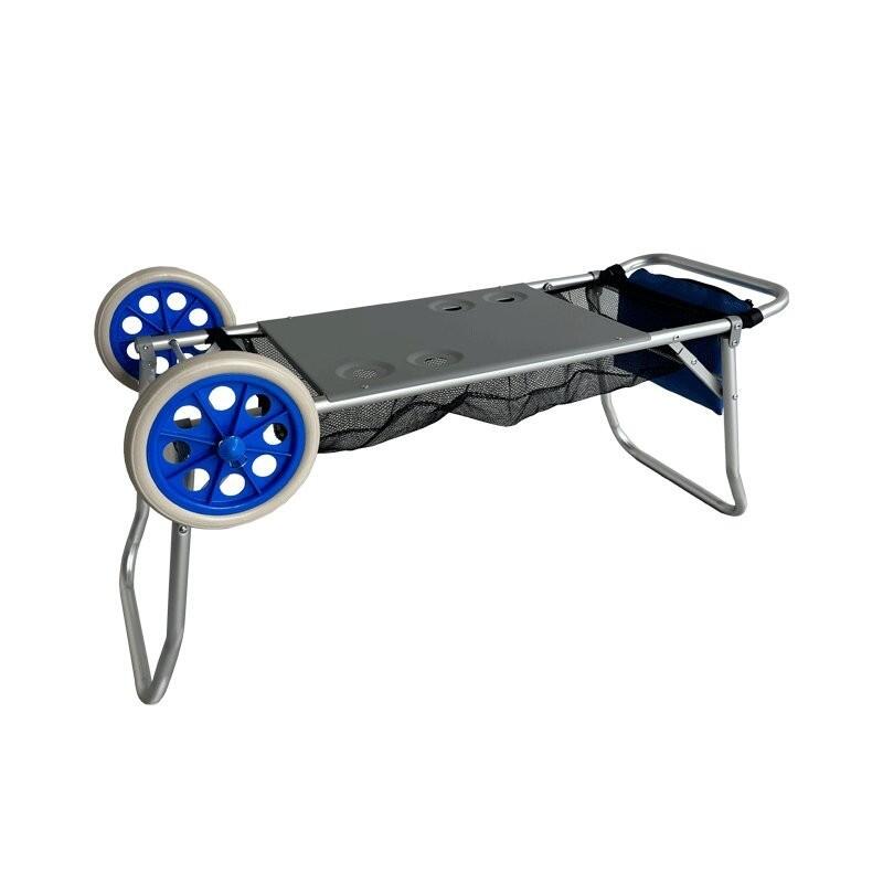 MARBUENO Marbueno Carrito Portasillas Aluminio Mesa Camping y Playa 108X51X51 cm 10361