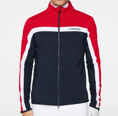 J.LINDEBERG J. Lindeberg Men Jarvis Layer, Rojo/Navy