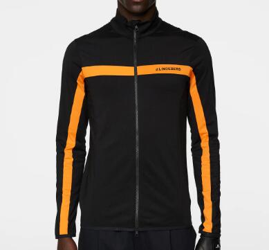 J.LINDEBERG J. Lindeberg Men Jarvis Layer, Negro/Naranja