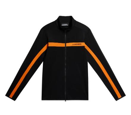 J. Lindeberg Men Jarvis Layer, Negro/Naranja 3/5