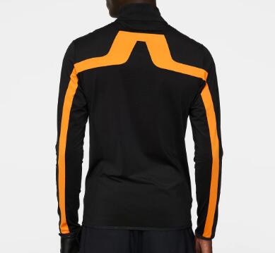 J. Lindeberg Men Jarvis Layer, Negro/Naranja 2/5