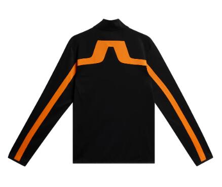J. Lindeberg Men Jarvis Layer, Negro/Naranja 4/5