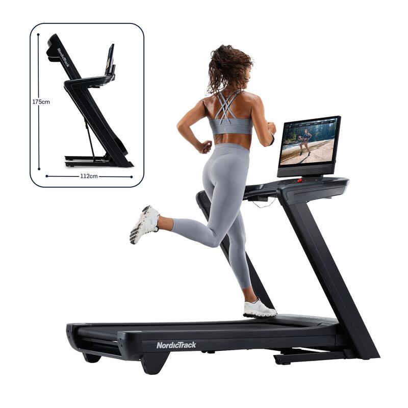 Banda de alergare NordicTrack Commercial 2450 cu ecran tactil pivotant de 24" (6