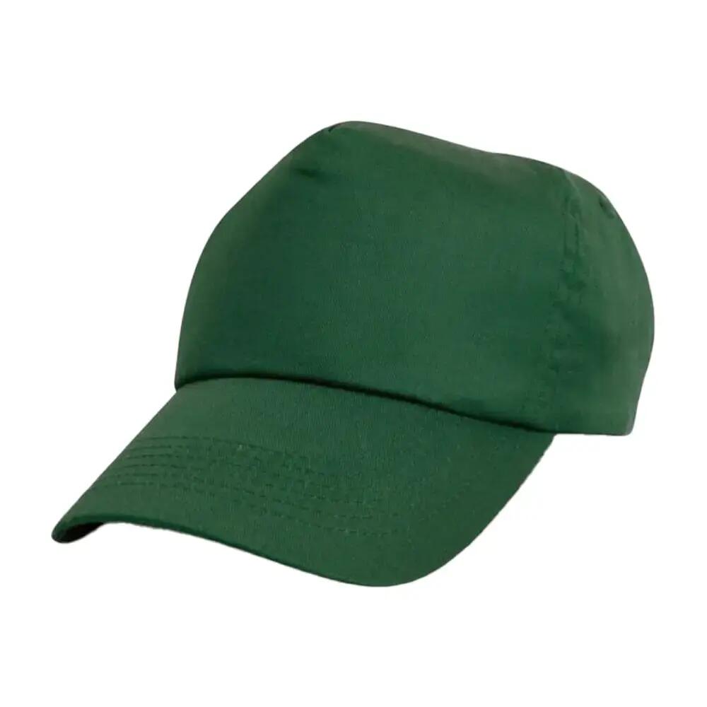 Childrens/Kids Plain Baseball Cap (Bottle Green)