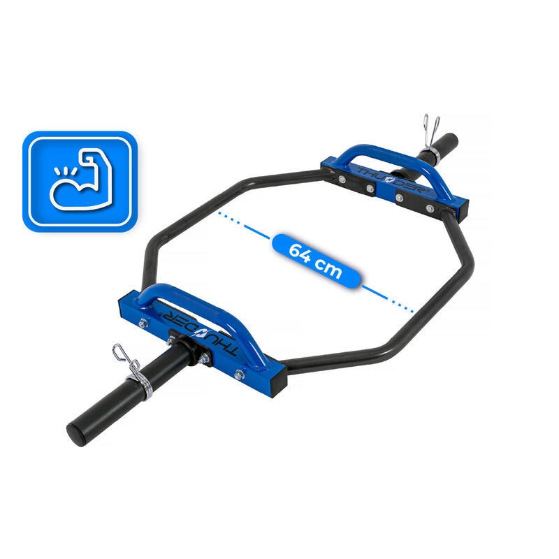 TRAP BAR Gryf olimpijski hexagonalny 144cm stalowy 50mm Thunder