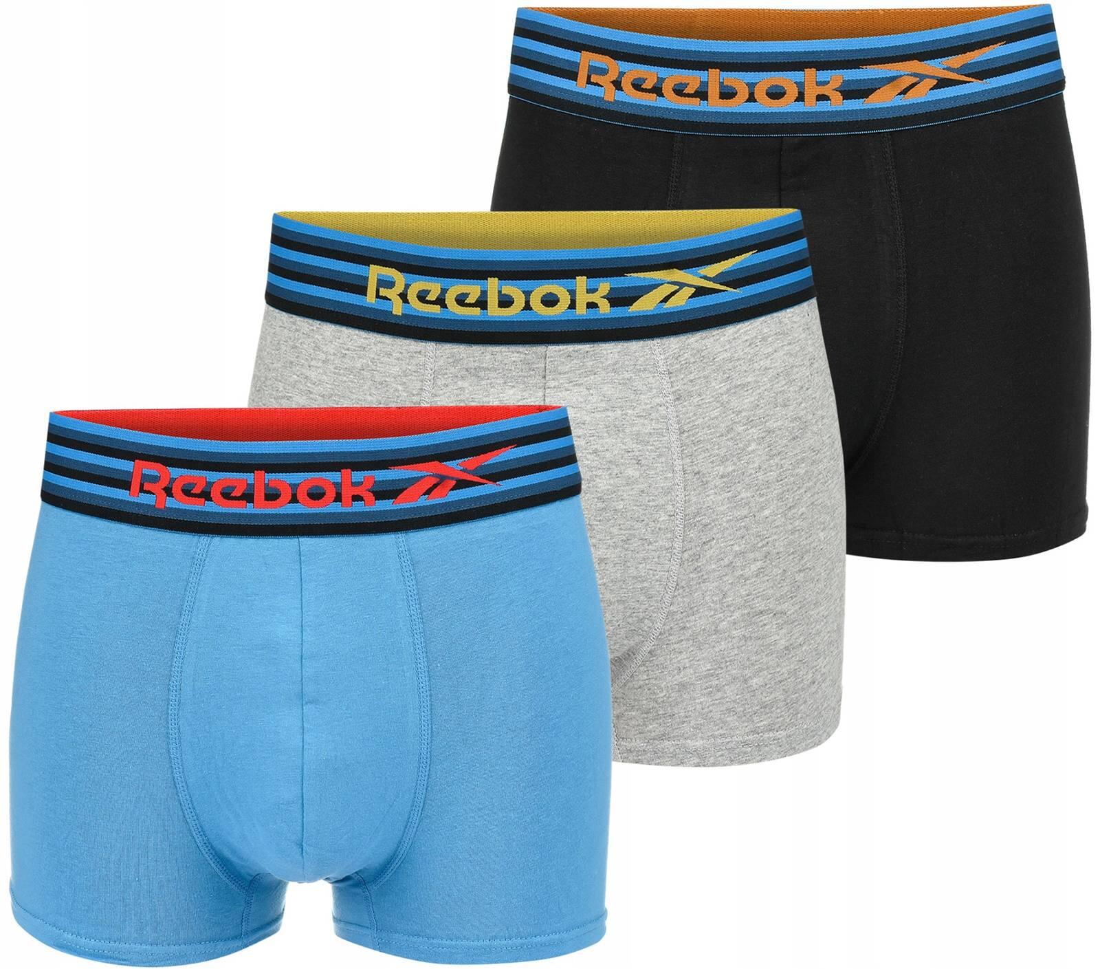 Bokserki majtki męskie bawełniane 3 pary REEBOK TRUNK KENT