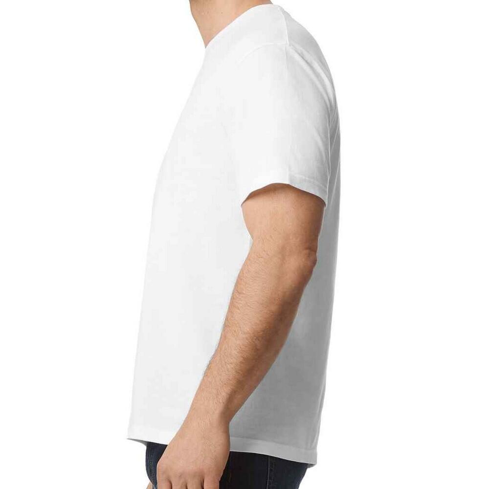 Mens Plain Cotton Lightweight TShirt (White) 3/3