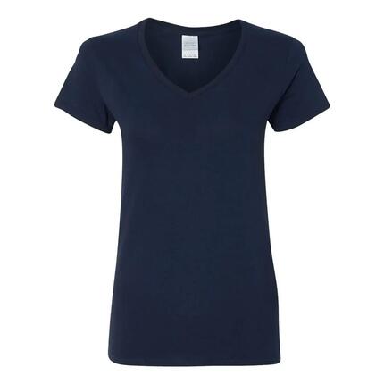 Dames Soft Touch V Hals Tshirt (Marine)
