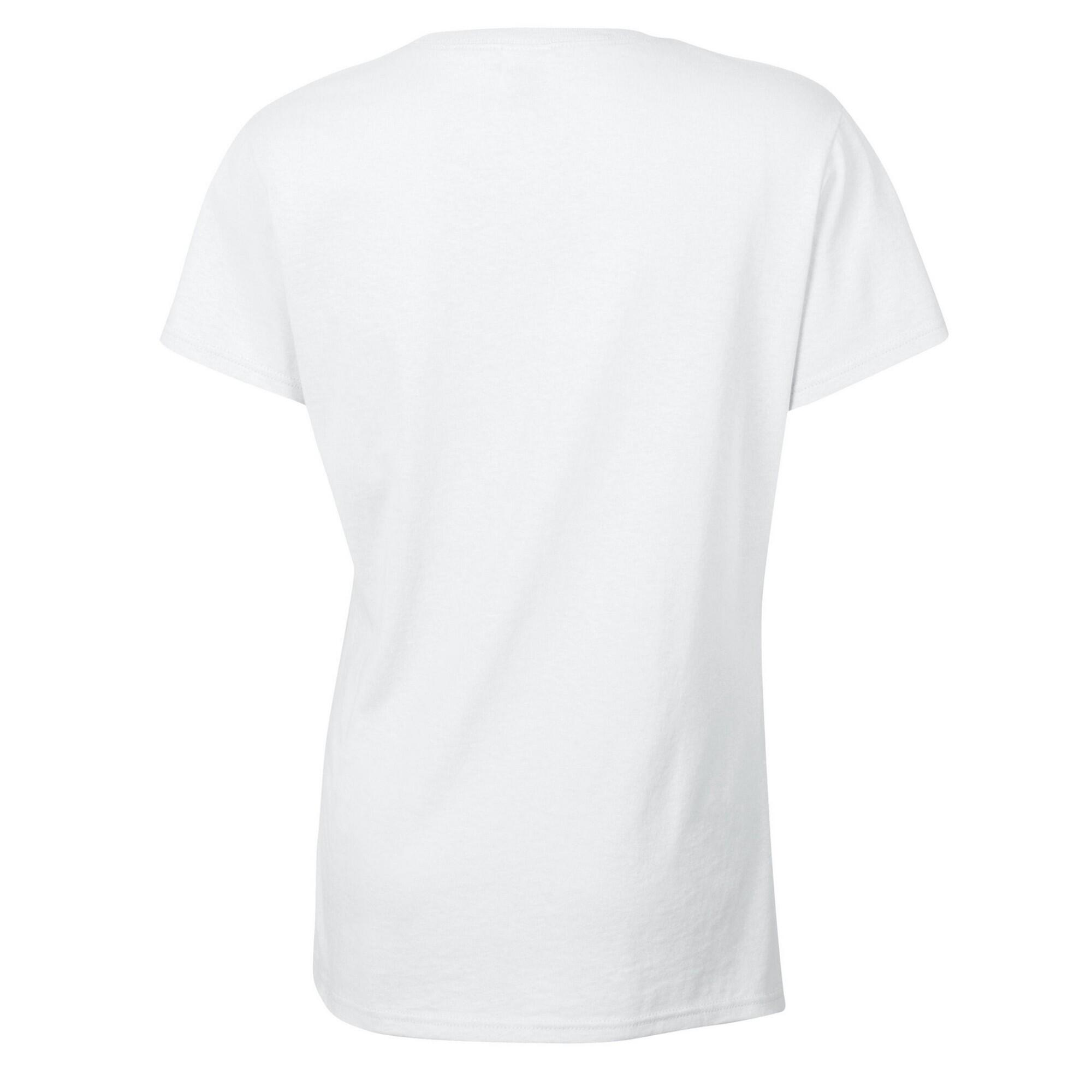 Womens/Ladies Heavy TShirt (White) 2/3