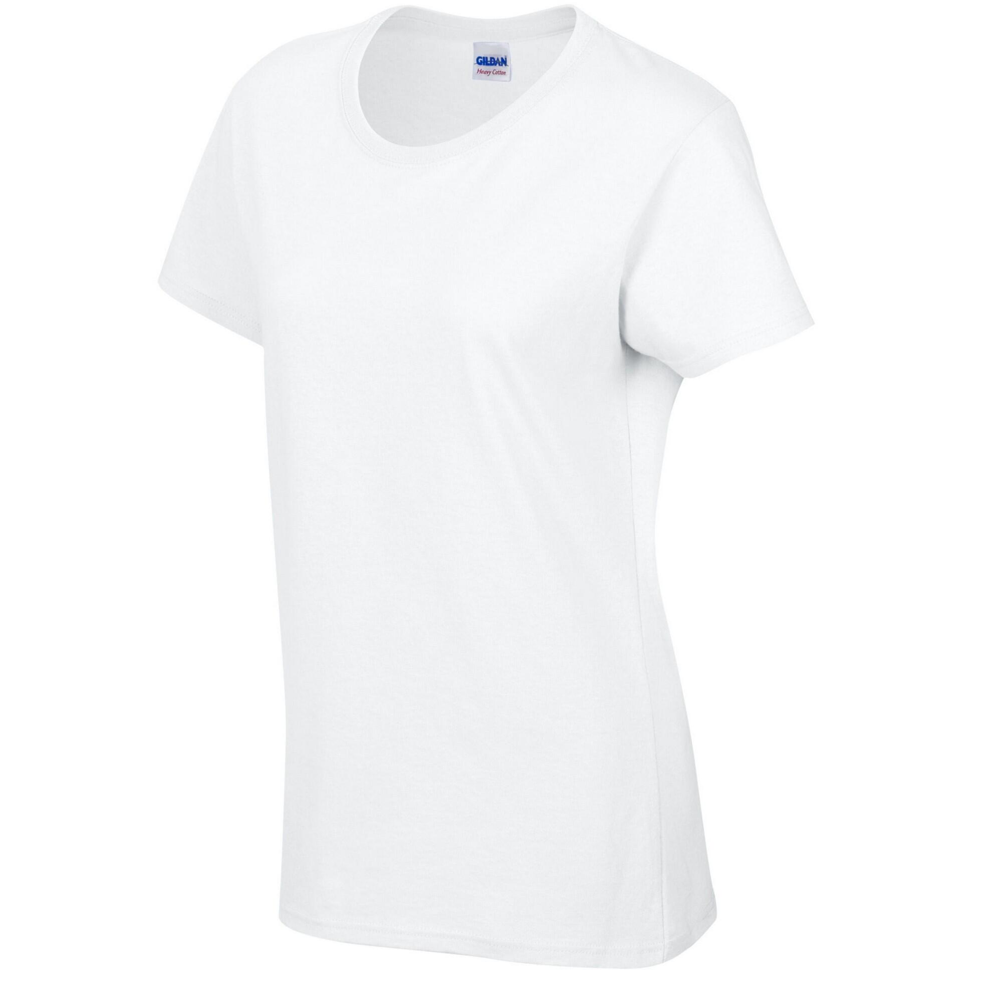 Womens/Ladies Heavy TShirt (White) 3/3