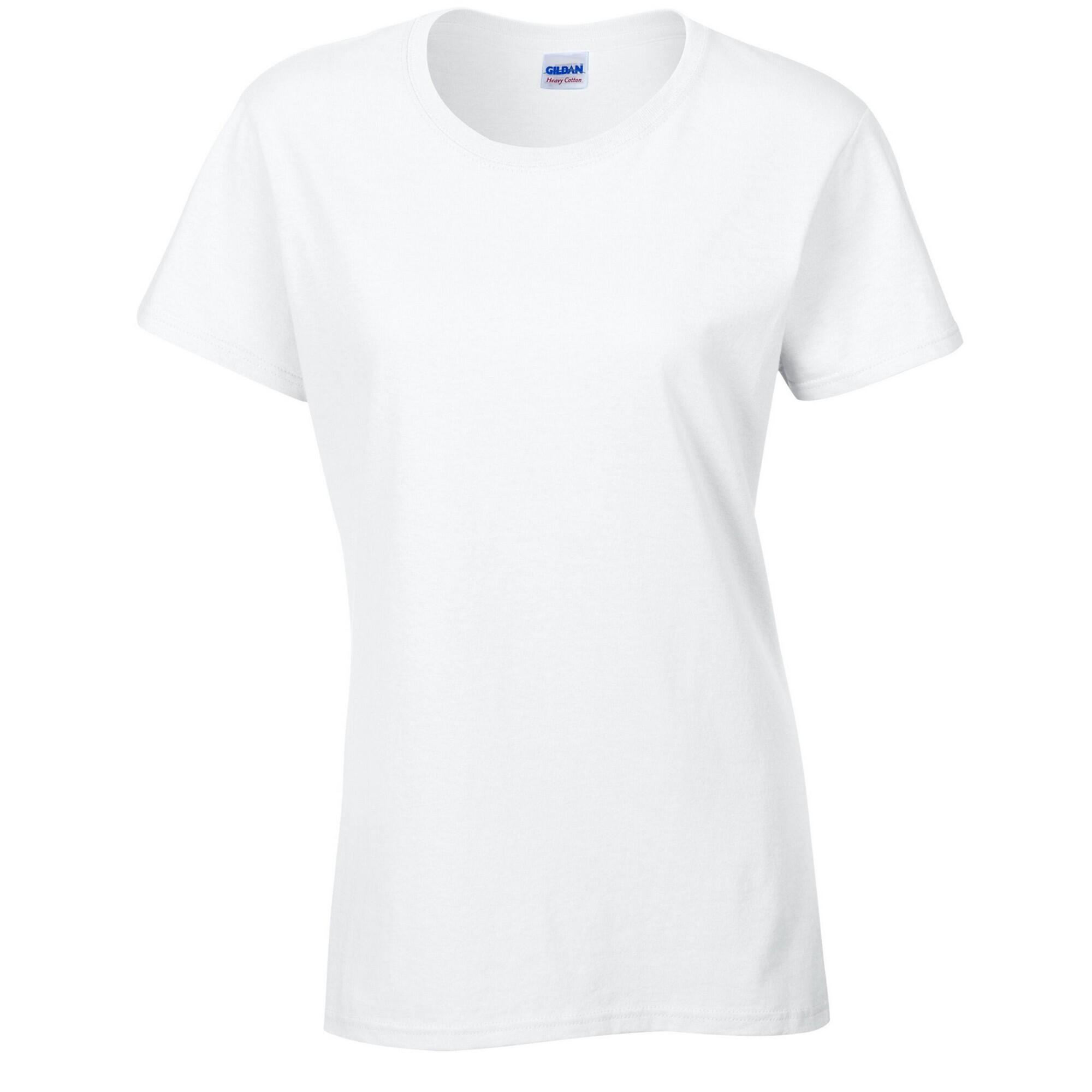 Womens/Ladies Heavy TShirt (White) 1/3